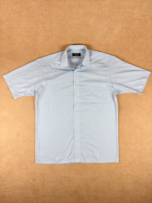 CasaModa Drywear men’s light blue short sleeve shirt Large front view